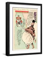 A Strange Visitor Brings a War Telegram to the Czar-Kobayashi Kiyochika-Framed Giclee Print