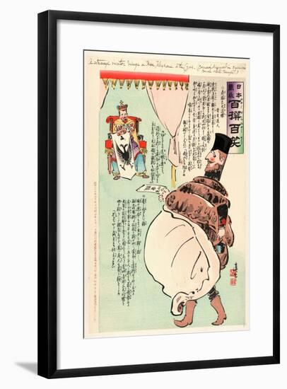 A Strange Visitor Brings a War Telegram to the Czar-Kobayashi Kiyochika-Framed Giclee Print