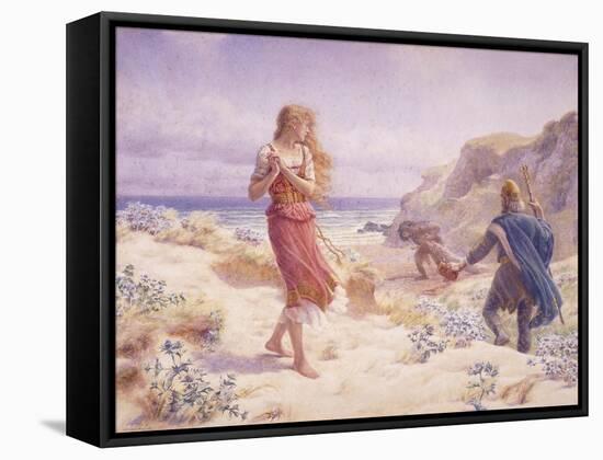 A Stranger in their Midst-A. Foord Hughes-Framed Stretched Canvas