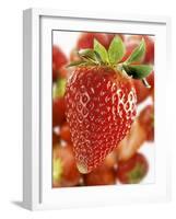 A Strawberry in the Foreground, Lots of Strawberries Behind-Dieter Heinemann-Framed Photographic Print