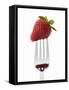 A Strawberry on a Fork-Greg Elms-Framed Stretched Canvas