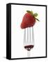 A Strawberry on a Fork-Greg Elms-Framed Stretched Canvas