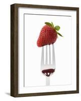 A Strawberry on a Fork-Greg Elms-Framed Photographic Print