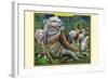 A Streak of Siberian White Tigers-Richard Kelly-Framed Art Print