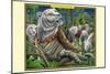 A Streak of Siberian White Tigers-Richard Kelly-Mounted Art Print