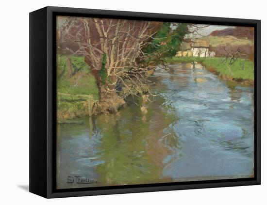 A Stream in Spring-Fritz Thaulow-Framed Stretched Canvas