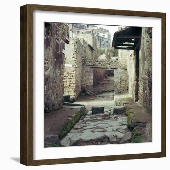 A Street and Houses, Pompeii, Italy-CM Dixon-Framed Photographic Print