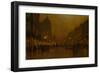 A Street at Night-John Atkinson Grimshaw-Framed Giclee Print