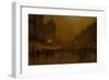 A Street at Night-John Atkinson Grimshaw-Framed Giclee Print