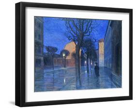 A Street at Night-Aron Gerle-Framed Giclee Print