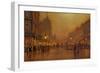 A Street at Night-John Atkinson Grimshaw-Framed Giclee Print