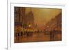 A Street at Night-John Atkinson Grimshaw-Framed Giclee Print