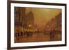 A Street at Night-John Atkinson Grimshaw-Framed Giclee Print