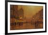 A Street at Night-John Atkinson Grimshaw-Framed Giclee Print