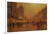 A Street at Night-John Atkinson Grimshaw-Framed Giclee Print