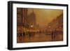 A Street at Night-John Atkinson Grimshaw-Framed Premium Giclee Print