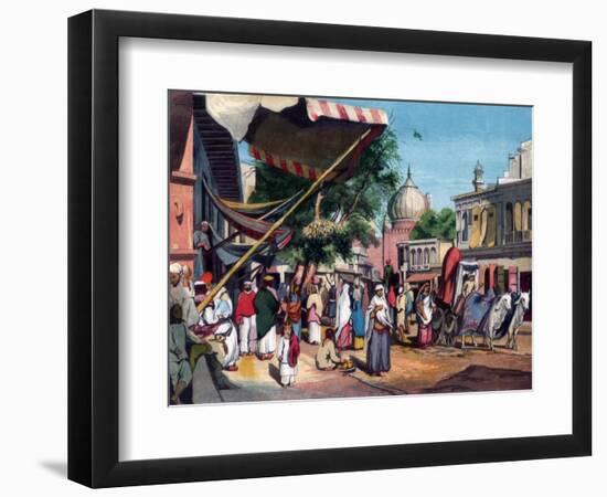 A Street at the Back of Jami Masjid, Delhi, India, 1857-William Carpenter-Framed Giclee Print