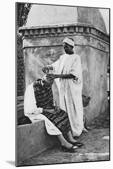 A Street Barber and His Client, Algeria, Africa, 1922-Donald Mcleish-Mounted Giclee Print