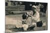 A Street Barber, Cairo, Egypt, 1936-null-Mounted Photographic Print