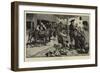 A Street-Barber, Spain-Charles Stanley Reinhart-Framed Giclee Print