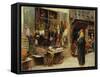 A Street Bazaar (Oil on Canvas)-Fabio Fabbi-Framed Stretched Canvas