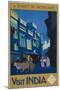 A Street by Moonlight - Visit India-null-Mounted Giclee Print
