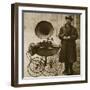 A Street Hawker Entertains with a Gramophone, Transported in a Pram-null-Framed Giclee Print