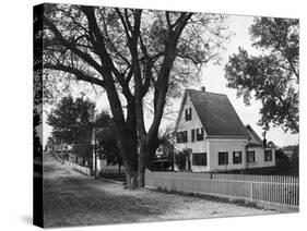 A Street in a Cape Cod Town-null-Stretched Canvas