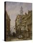 A Street in a Country Town-Louise J. Rayner-Stretched Canvas