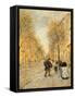 A Street in Asnieres-Jean Francois Raffaelli-Framed Stretched Canvas