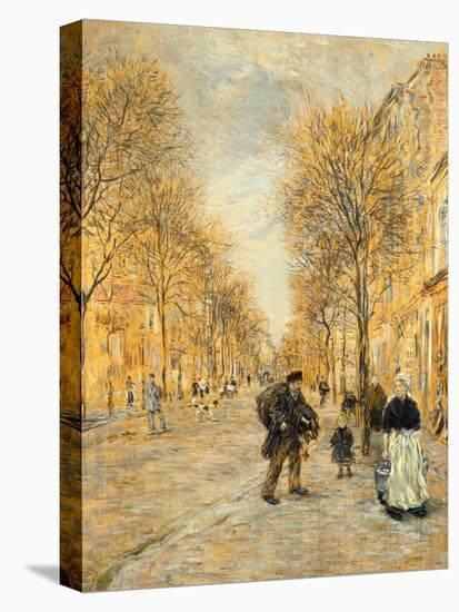 A Street in Asnieres-Jean Francois Raffaelli-Stretched Canvas