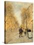 A Street in Asnieres-Jean Francois Raffaelli-Stretched Canvas