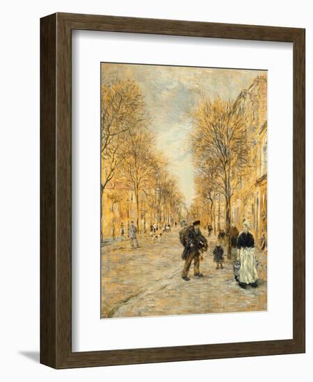 A Street in Asnieres-Jean Francois Raffaelli-Framed Giclee Print