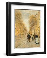 A Street in Asnieres-Jean Francois Raffaelli-Framed Giclee Print