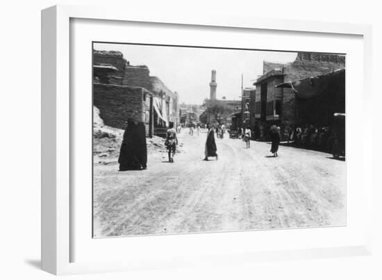 A Street in Baghdad, Mesopotamia, WWI, 1918-null-Framed Giclee Print