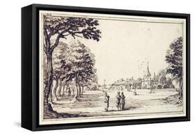 A Street in Bainville-Sur-Madon, with Callot's House-Jacques Callot-Framed Stretched Canvas