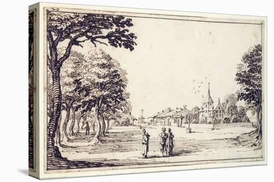 A Street in Bainville-Sur-Madon, with Callot's House-Jacques Callot-Stretched Canvas
