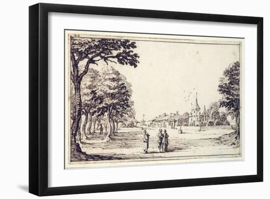 A Street in Bainville-Sur-Madon, with Callot's House-Jacques Callot-Framed Giclee Print