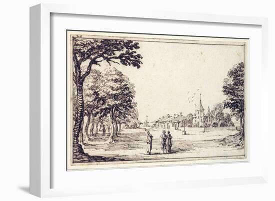 A Street in Bainville-Sur-Madon, with Callot's House-Jacques Callot-Framed Giclee Print