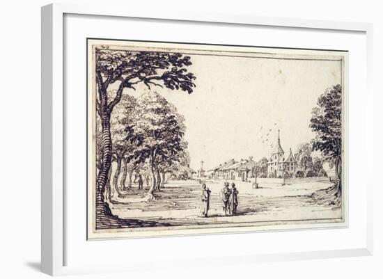 A Street in Bainville-Sur-Madon, with Callot's House-Jacques Callot-Framed Giclee Print