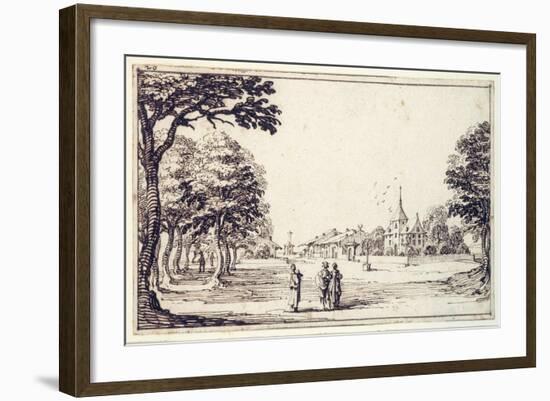 A Street in Bainville-Sur-Madon, with Callot's House-Jacques Callot-Framed Giclee Print