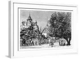 A Street in Bangkok, Thailand, 1895-Charles Barbant-Framed Giclee Print