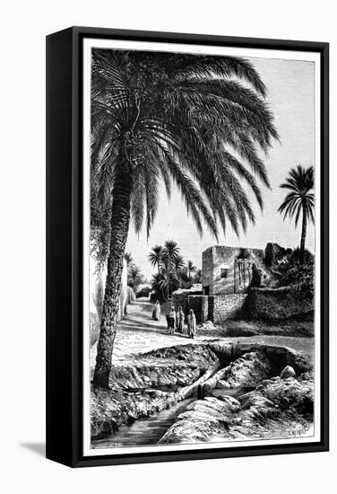 A Street in Biskra, Algeria, 1895-Meunier-Framed Stretched Canvas