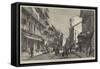 A Street in Bombay-null-Framed Stretched Canvas