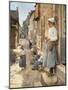 A Street in Brittany, 1881 (Oil on Canvas)-Stanhope Alexander Forbes-Mounted Giclee Print