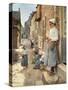 A Street in Brittany, 1881 (Oil on Canvas)-Stanhope Alexander Forbes-Stretched Canvas