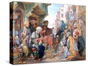 A Street in Cairo, Egypt, C1825-1876-John Frederick Lewis-Stretched Canvas