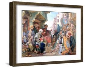 A Street in Cairo, Egypt, C1825-1876-John Frederick Lewis-Framed Giclee Print