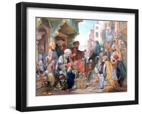 A Street in Cairo, Egypt, C1825-1876-John Frederick Lewis-Framed Giclee Print