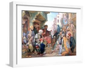 A Street in Cairo, Egypt, C1825-1876-John Frederick Lewis-Framed Giclee Print